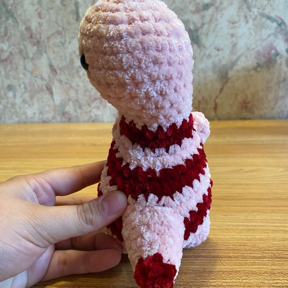 Mini Crochet Dino with Stripes - Picture 3 of 5
